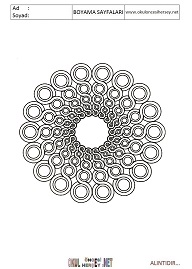 Mandala boyama sayfaları